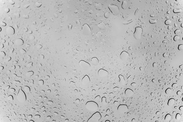 Water raindrops on the glass window