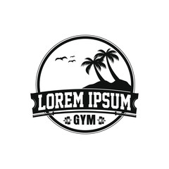 Obraz premium Beach gym logo design
