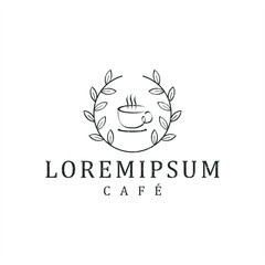 black coffee vintage logo design