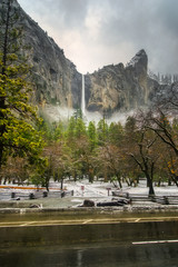 Bridalveil Falls before the storm