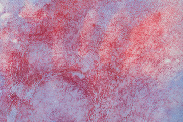 red and violet watercolor  painted on paper background texture