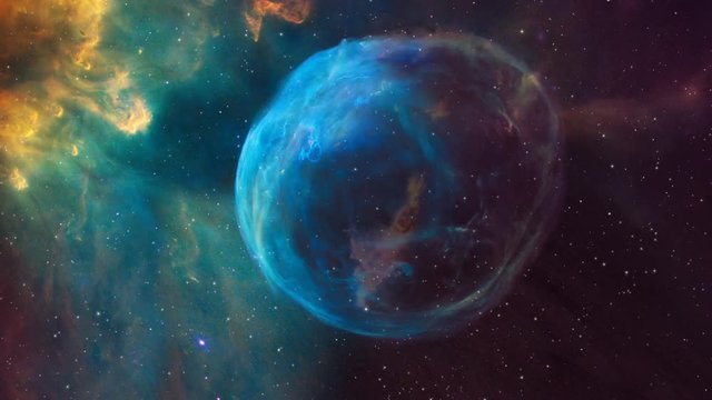 Bubble Nebula fly through.  Contains public domain image by NASA