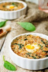 buckwheat spinach cheese egg casserole