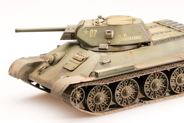 Model of soviet old T-34 tank