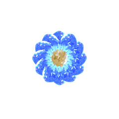 Blue flower of precious stones. Vector illustration