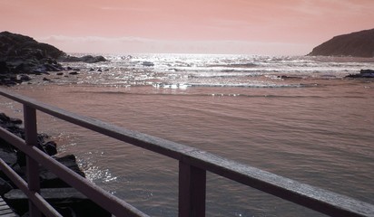 Obraz premium muelle canasvieiras magenta