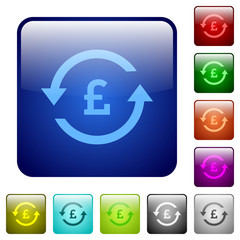 Pound pay back color square buttons