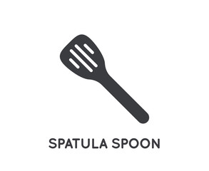 Kitchen Spatula Spoon Vector Element or Glyph Icon, Illustration Ready for Print or Plotter Cut.