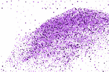 Glitter Eye Makeup Texture Isolated On White. Amber Particles Color. Celebration Background. Bright Explosion Of Confetti. Vector Illustration.