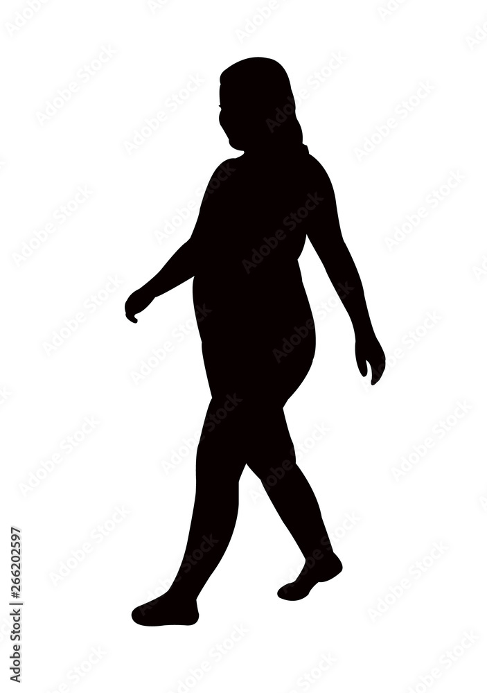 Wall mural woman body silhouette vector