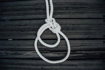 Obraz premium Bowline on a bight knot