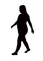 Fototapeta na wymiar woman body silhouette vector