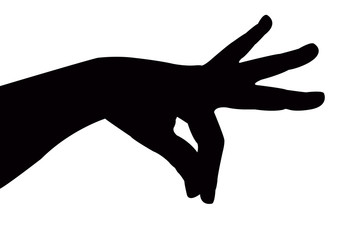 a hand silhouette vector