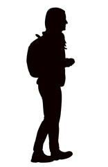 a stıdent body silhouette vector