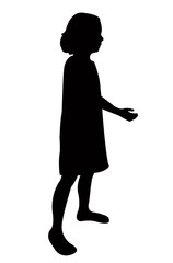 a girl body silhouette vector
