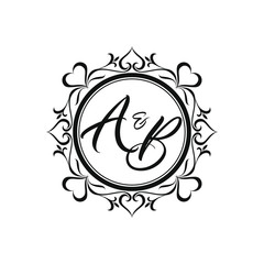 Elegant wedding logo