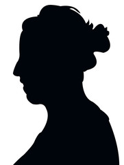 Obraz na płótnie Canvas a woman head silhouette vector