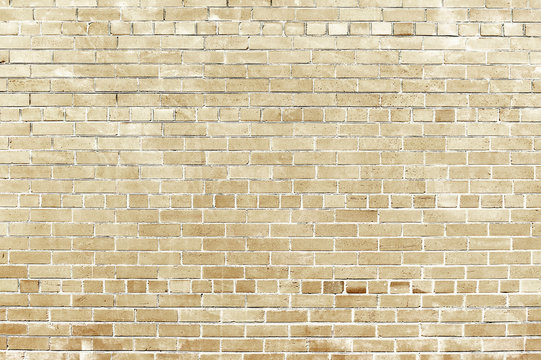 Old Beige Brick Wall Background Texture