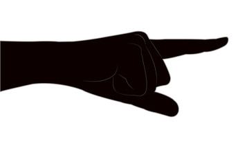 a hand silhouette vector