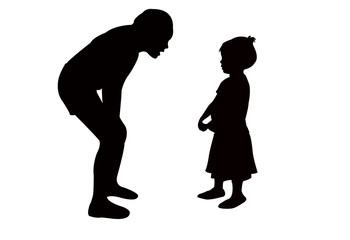 girls making chta silhouette vector