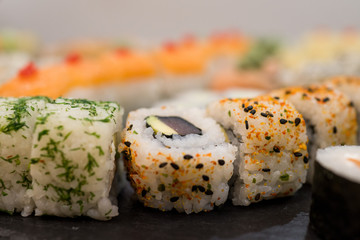 Details of a sushi plate