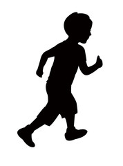 a boy body silhouette vector