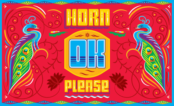 Horn Ok Please Indian Truck Art Design