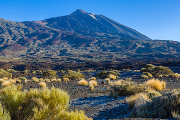 Pico del Teide is the highest peak in Spain. Tenerife, Canary Island.