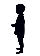a boy body silhouette vector