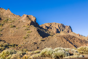 Fototapeta na wymiar High volcanic mountain range of Tenerife island