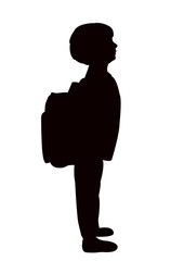 a school boy silhouette vector