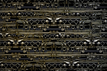 Clarinet Parts Grouped As A Horizontal Background © jimlarkin