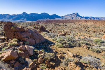 High volcanic mountain range of Tenerife island
