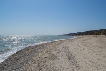 Fototapeta na wymiar Beach on a sunny day.