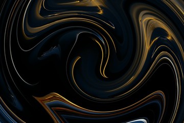 Abstract gold background. Fractal luxury art. Graphic painting golden artwork in oil imitation. Stock. Digital rich arabic texture. Wall art decor. Contemporary in modern style.