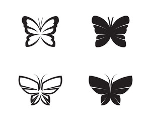 Fototapeta na wymiar Vector - Butterfly conceptual simple, colorful icon. Logo. Vector illustration