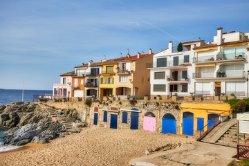 Obraz premium Nice small Spanish town in Costa Brava in Catalonia. Calella de Palafrugell