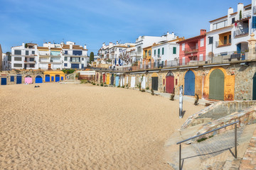 Obraz premium Nice small Spanish town in Costa Brava in Catalonia. Calella de Palafrugell