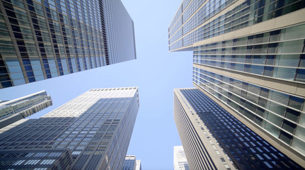 Plakat Cityscape Skyline Architecture Infrastructure of Commercial Entreprise Corporate Buildings