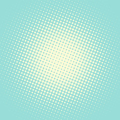 Light turquoise pop art background in retro comic style with halftone dots, vector illustration of backdrop with isolated dots