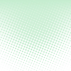 Light green and white pop art background in retro comic style with halftone dots, vector illustration of backdrop with isolated dots
