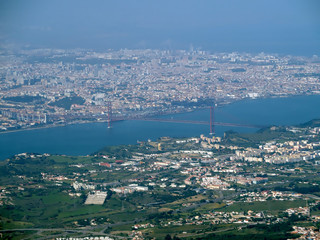 Aerial view of Lisbon in Portugal