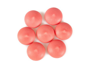 strawberry chocolate chips isolated on white