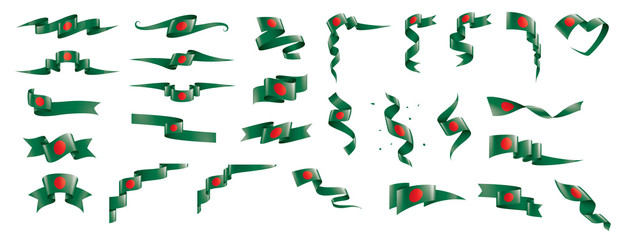 Fototapeta na wymiar Bangladesh flag, vector illustration on a white background