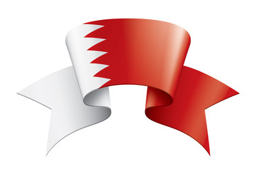 Bahrain flag, vector illustration on a white background