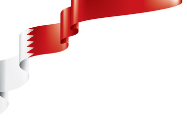 Bahrain flag, vector illustration on a white background