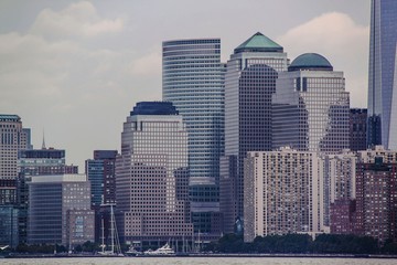 Obraz premium Amazing view of Manhattan New York skyline. Beautiful background. 