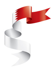 Bahrain flag, vector illustration on a white background