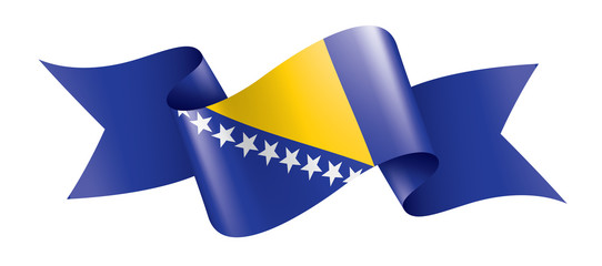 Bosnia and Herzegovina flag, vector illustration on a white background