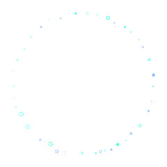 Blue, cyan, turquoise glitter stars confetti